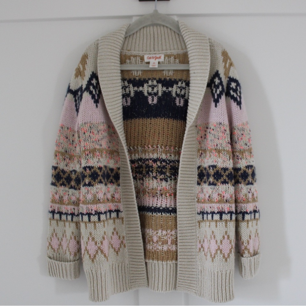 Cat & Jack Multicolor Patterned Sweater